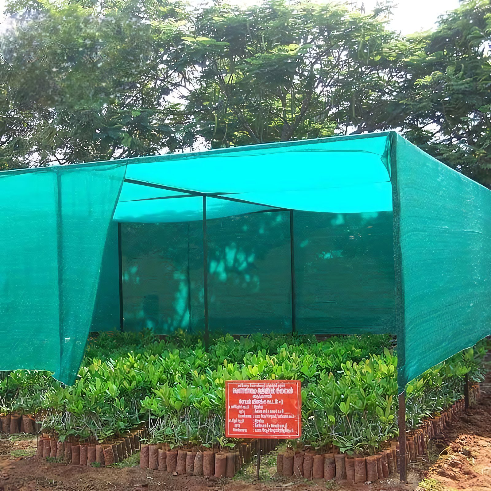 GroKhet Gro Shade Net installation